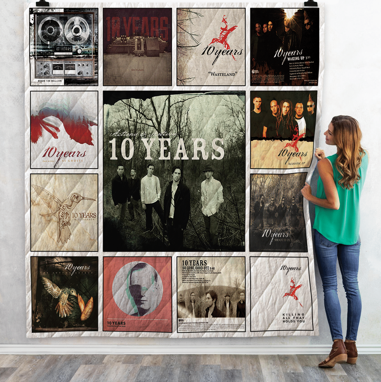 10 Years Singles Albums Quilt Blanket For Fans