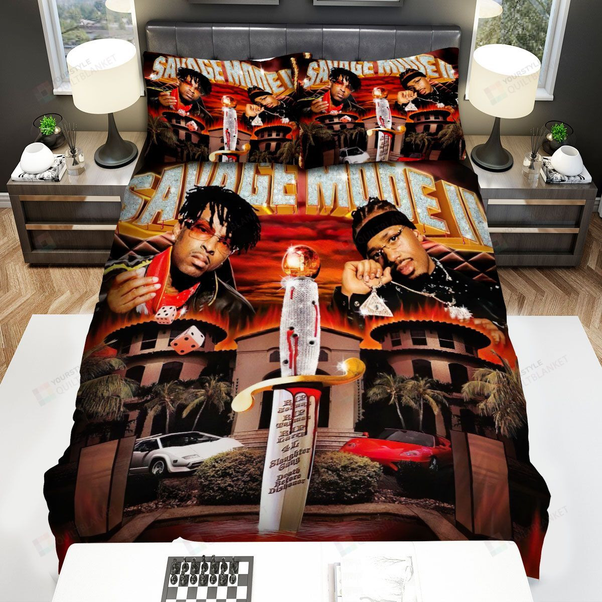 21 Savage Savage Mode Ii Album Cover Bed Sheets Spread Comforter Duvet Cover Bedding Sets