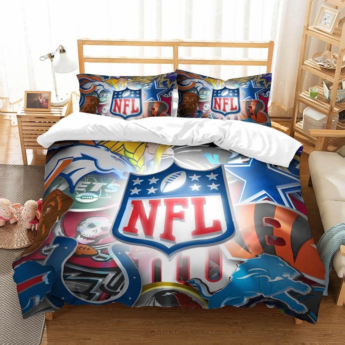 3d Customize Nfl Bedding Set Duvet Cover Set Bedroom Setbedlinen