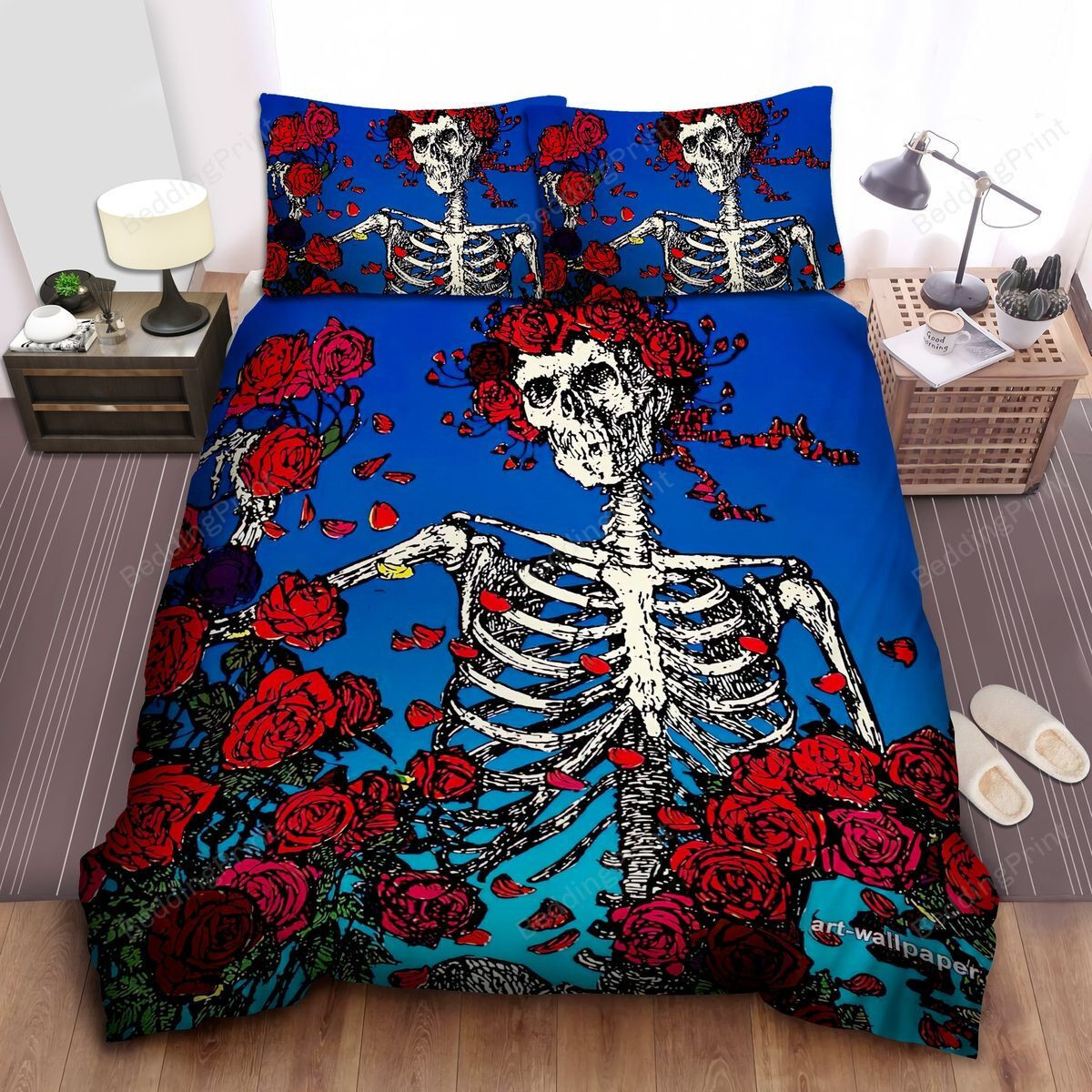 Grateful Dead Scarlett Begonia Painting Bed Sheet Duvet Cover Bedding Sets