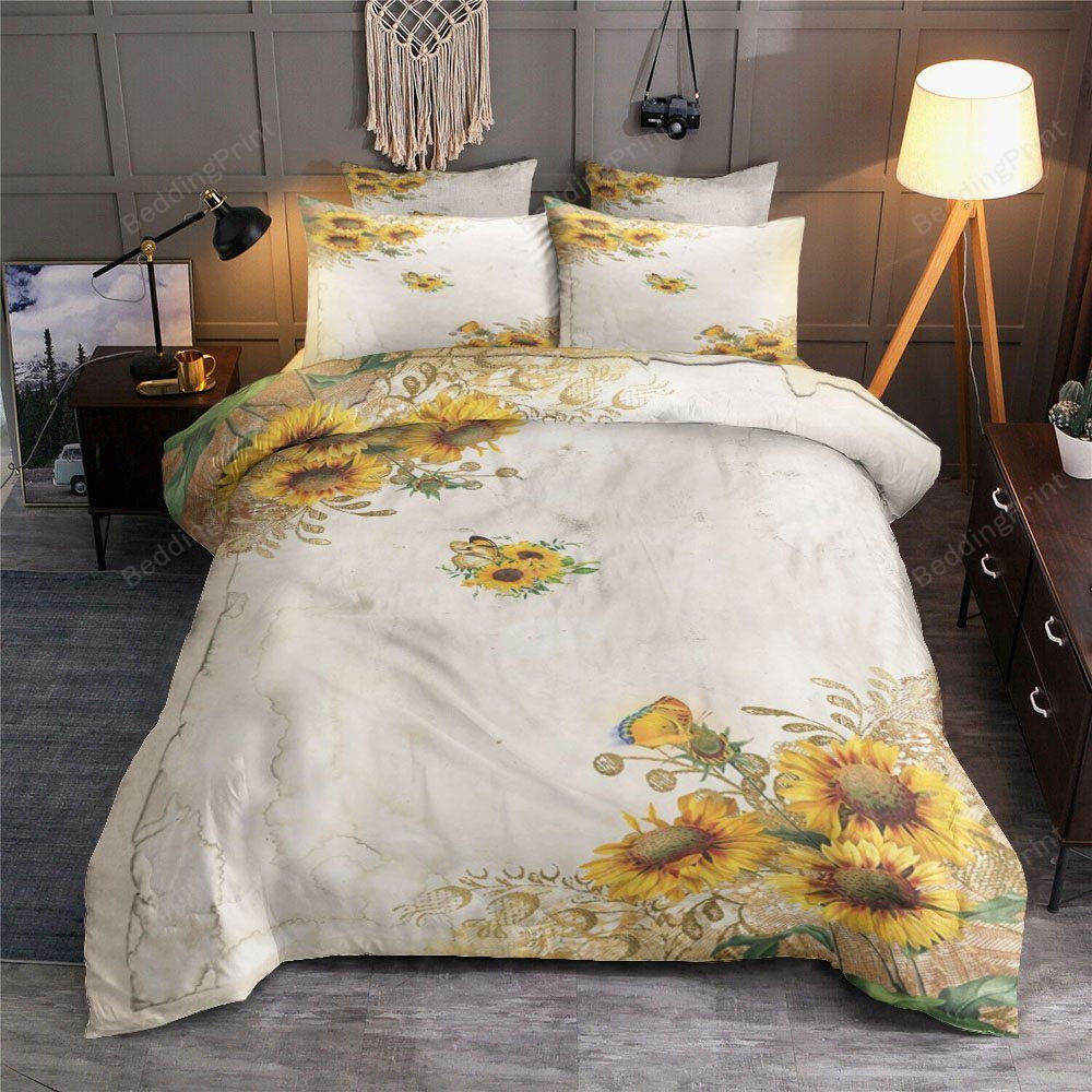 Vintage Sunflowers Bedding Set (duvet Cover & Pillowcases)