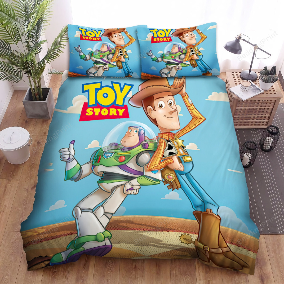 Walt Disney Toy Story Woody & Buzz Lightyear In 3d Artwork Bed Sheets Duvet Cover Bedding Sets